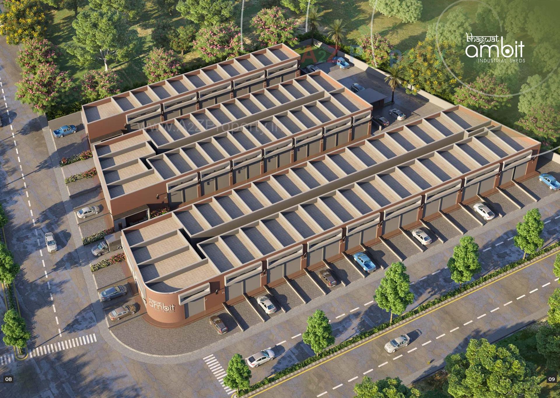 3D Elevation of real estate project Bhagwat Ambit located at Kathwada, Ahmedabad, Gujarat