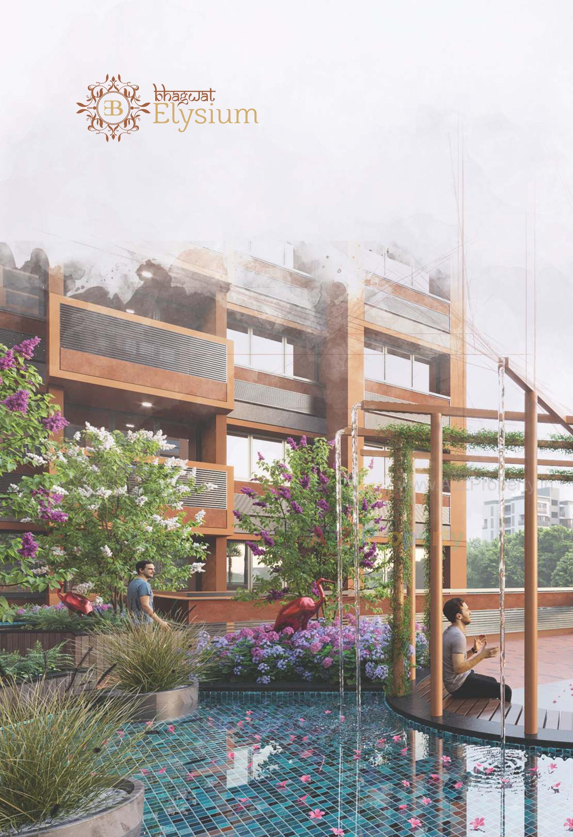 3D Elevation of real estate project Bhagwat Elysium located at Nikol, Ahmedabad, Gujarat