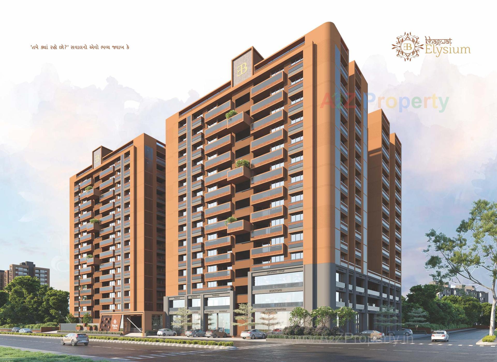 3D Elevation of real estate project Bhagwat Elysium located at Nikol, Ahmedabad, Gujarat
