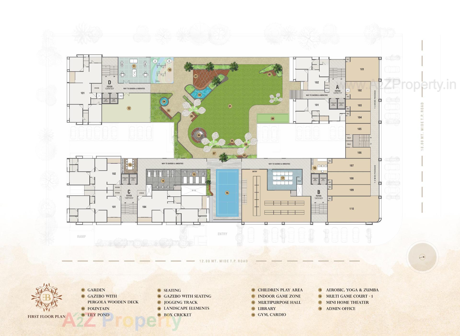 Layout of real estate project Bhagwat Elysium located at Nikol, Ahmedabad, Gujarat