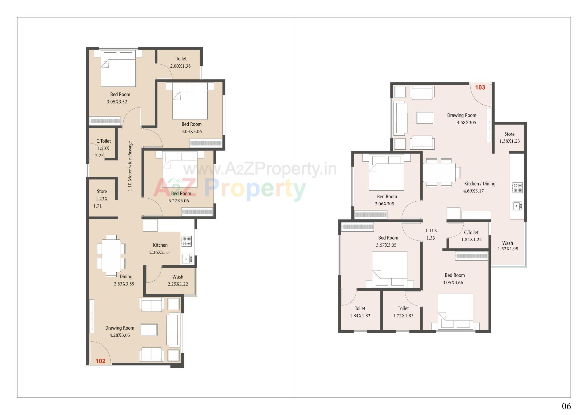 Layout of real estate project Bhagyalaxmi Apartment located at Vasna, Ahmedabad, Gujarat