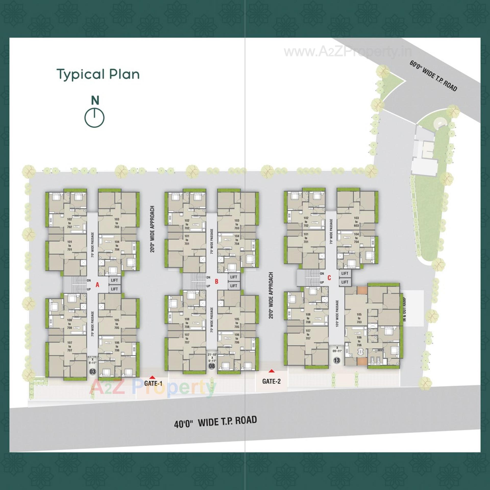 Layout of real estate project Bhakti Elegance located at Naroda, Ahmedabad, Gujarat