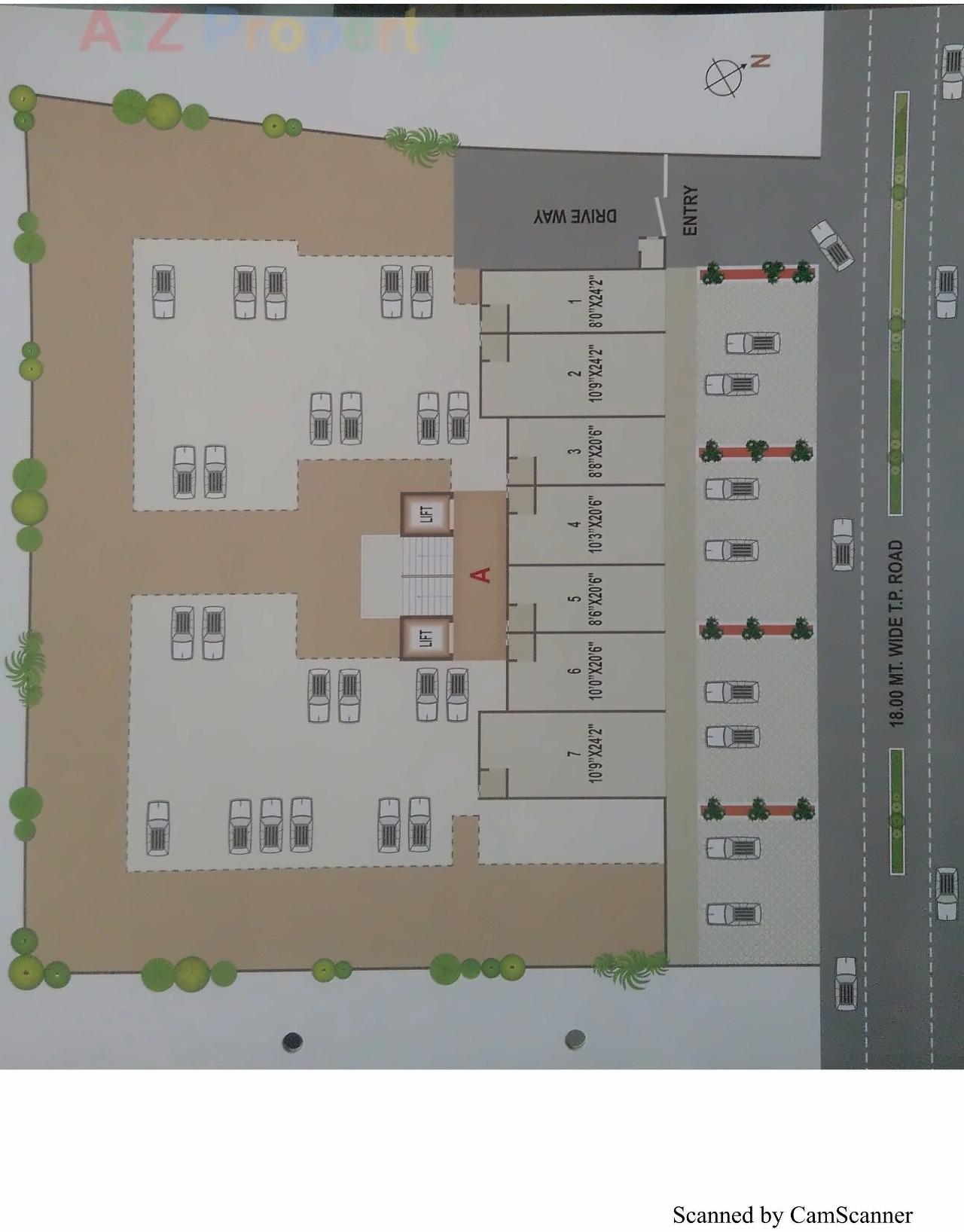 Layout of real estate project Bhaktikunj Heights located at Nikol, Ahmedabad, Gujarat