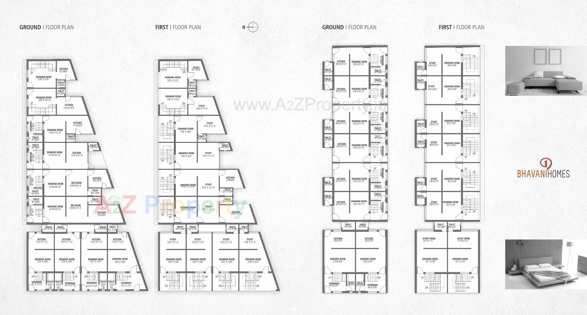 Layout of real estate project Bhavani Homes located at Fathewadi, Ahmedabad, Gujarat