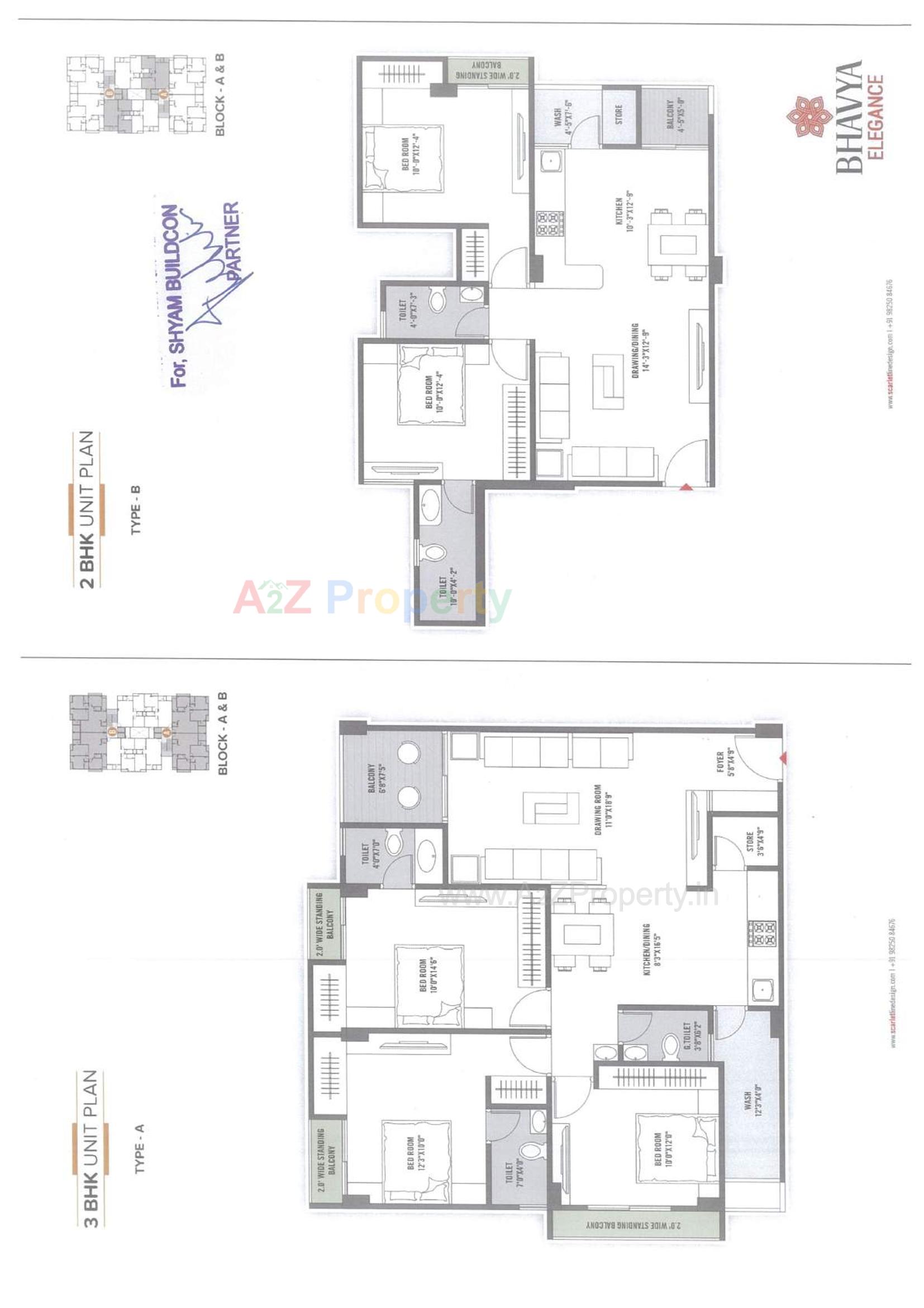 Layout of real estate project Bhavya Elegance located at Vadaj, Ahmedabad, Gujarat