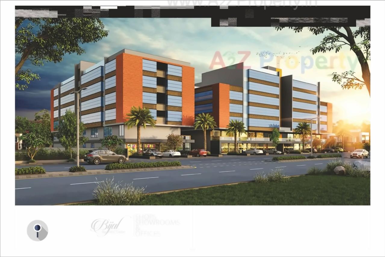 3D Elevation of real estate project Bijal Business Centre located at Aslali, Ahmedabad, Gujarat