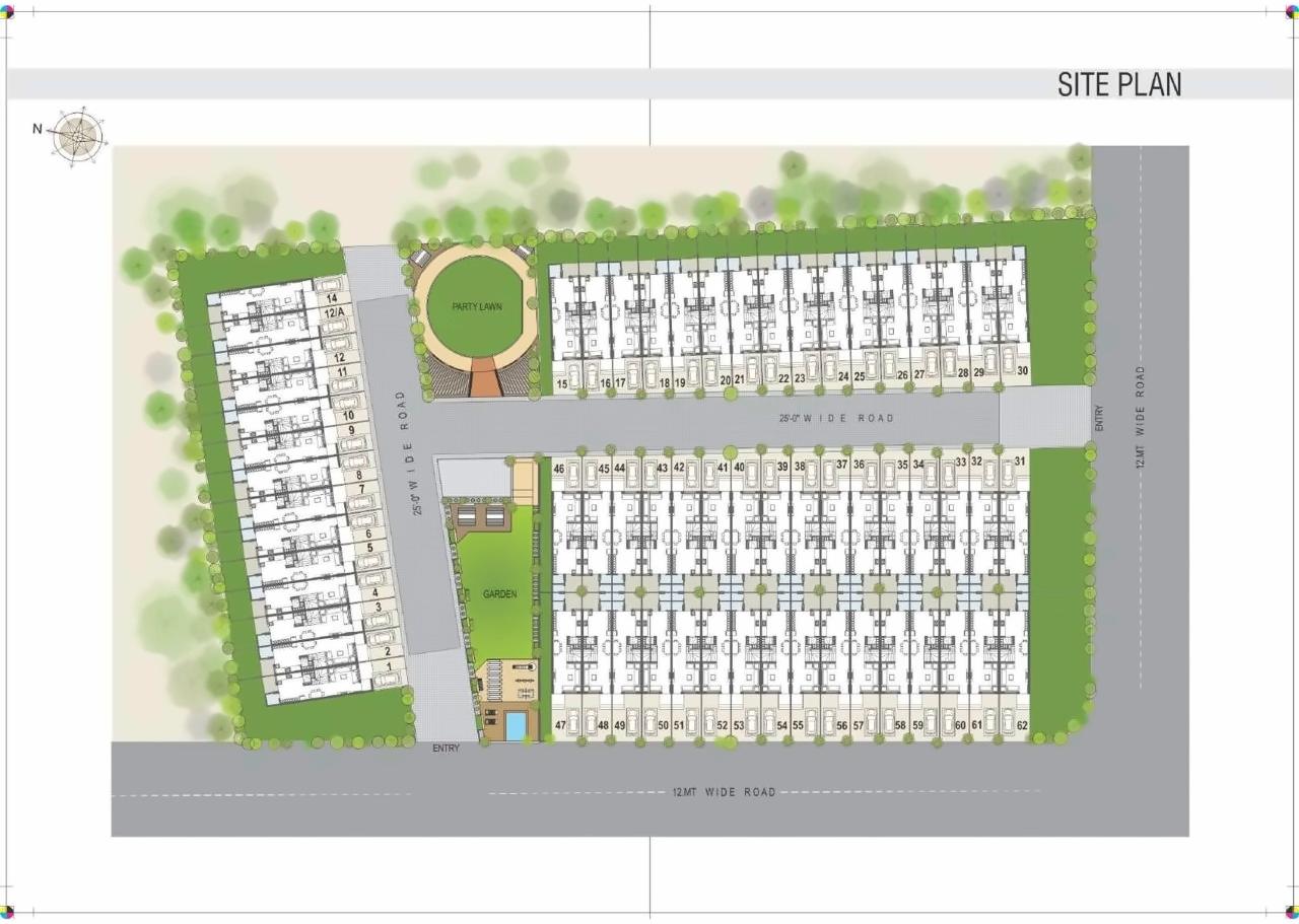 Layout of real estate project Bijal Homes located at Vatva, Ahmedabad, Gujarat