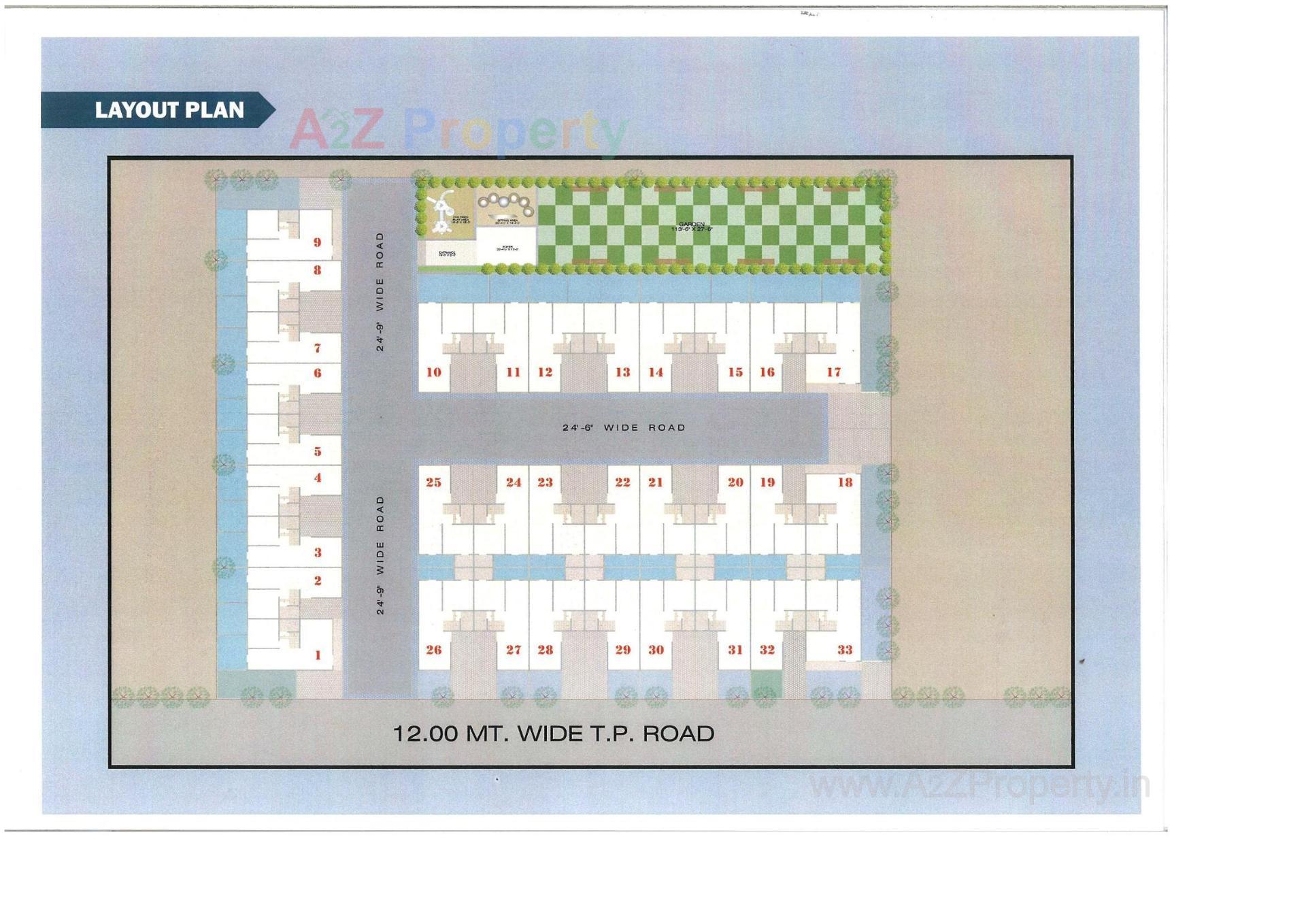 Layout of real estate project Bileshwar Kutir located at Bareja, Ahmedabad, Gujarat