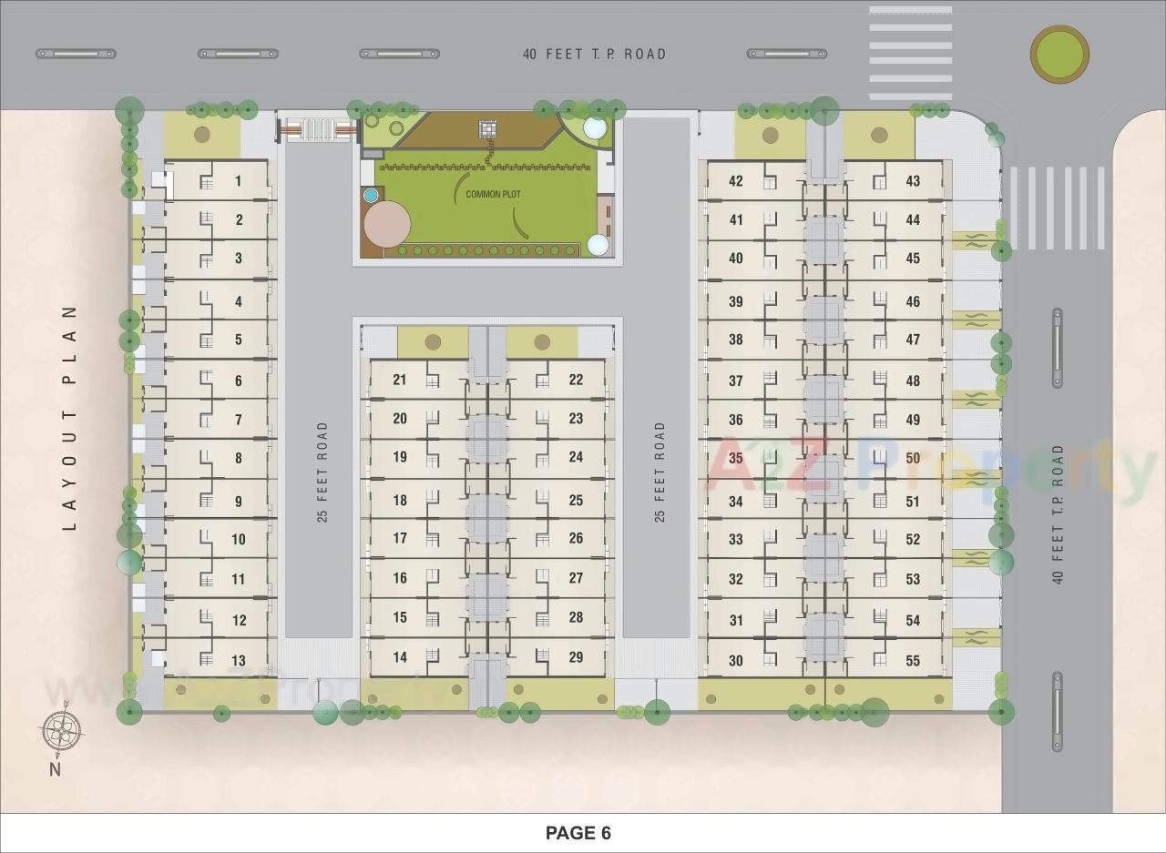 Layout of real estate project Bileshwar Residency located at Bareja, Ahmedabad, Gujarat