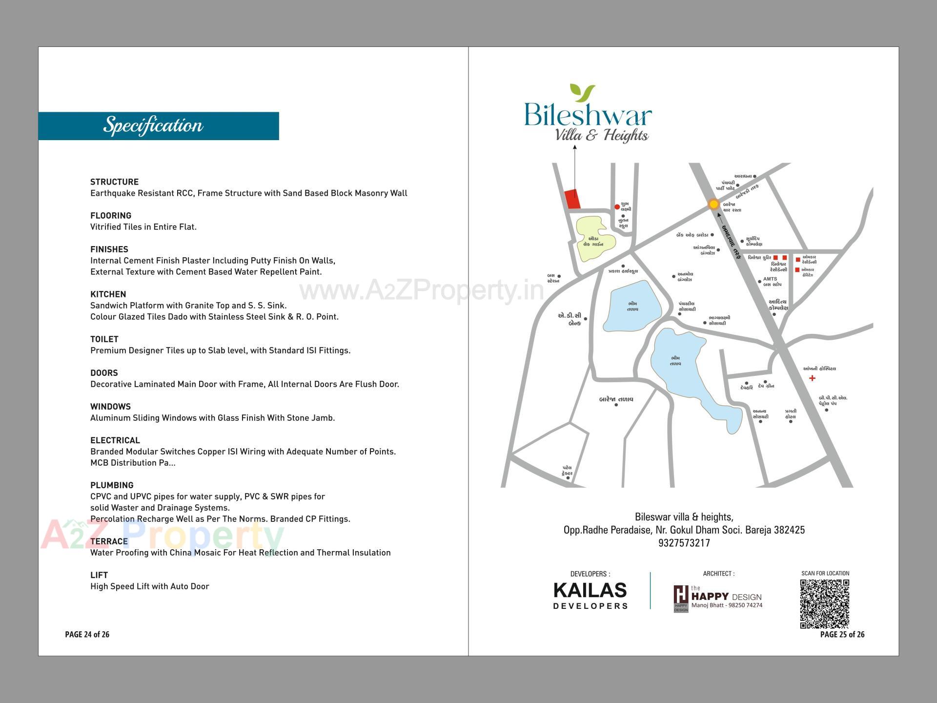  of real estate project Bileshwar Villa   Heights located at Bareja, Ahmedabad, Gujarat