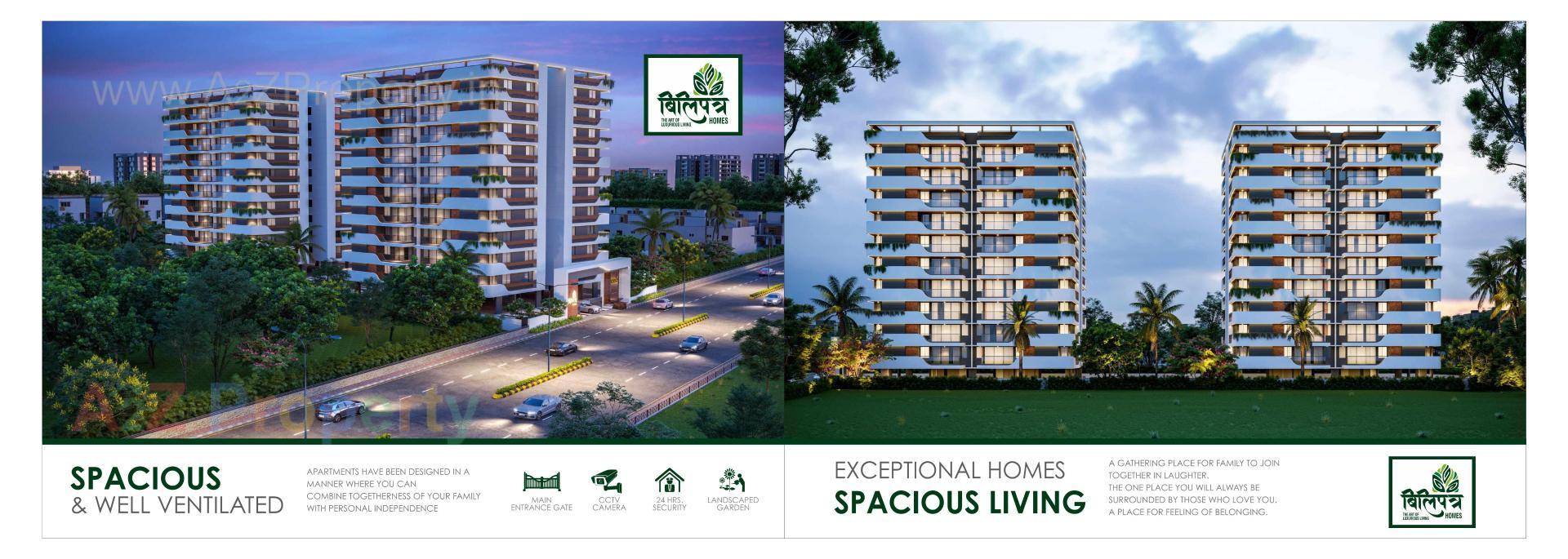 3D Elevation of real estate project Bilipatra Homes located at Nikol, Ahmedabad, Gujarat