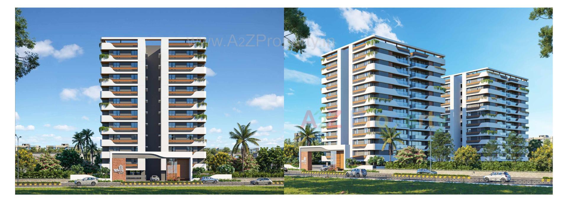 3D Elevation of real estate project Bilipatra Homes located at Nikol, Ahmedabad, Gujarat