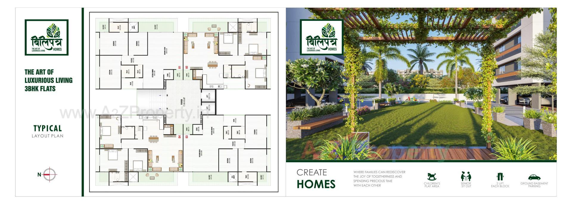 Layout of real estate project Bilipatra Homes located at Nikol, Ahmedabad, Gujarat