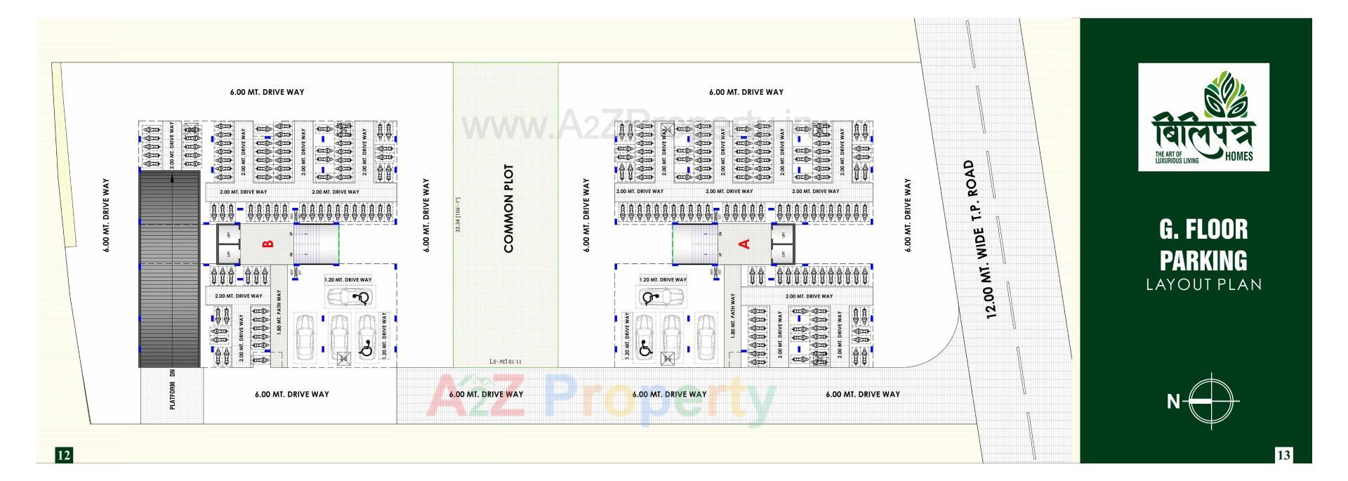 Layout of real estate project Bilipatra Homes located at Nikol, Ahmedabad, Gujarat