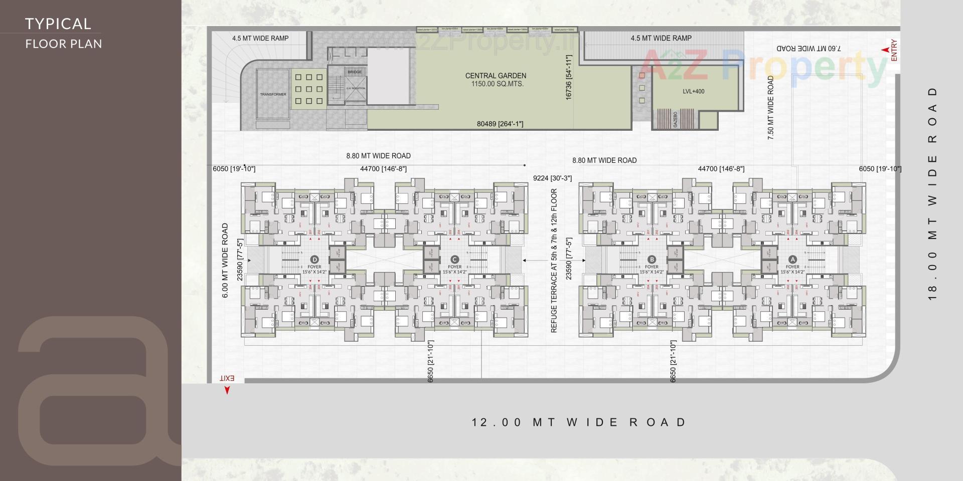 Layout of real estate project Binori Aarna located at Ambali, Ahmedabad, Gujarat