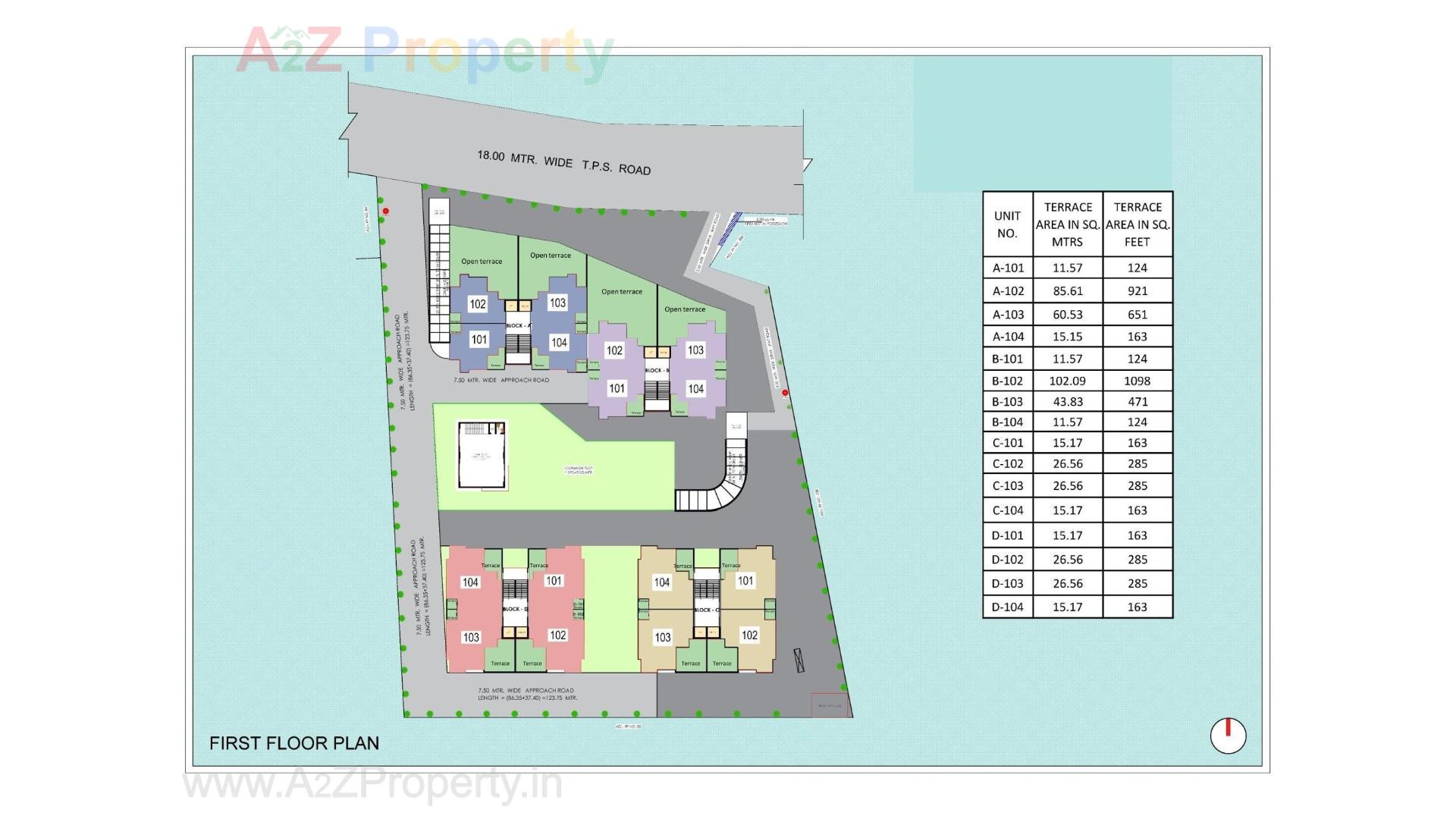 Layout of real estate project Binori Ashiyana located at Ghuma, Ahmedabad, Gujarat