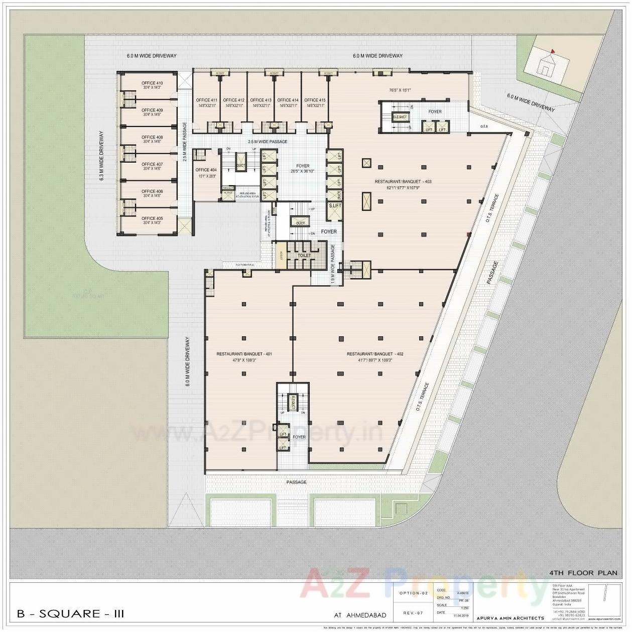 Layout of real estate project Binori B Square located at Bodakdev, Ahmedabad, Gujarat