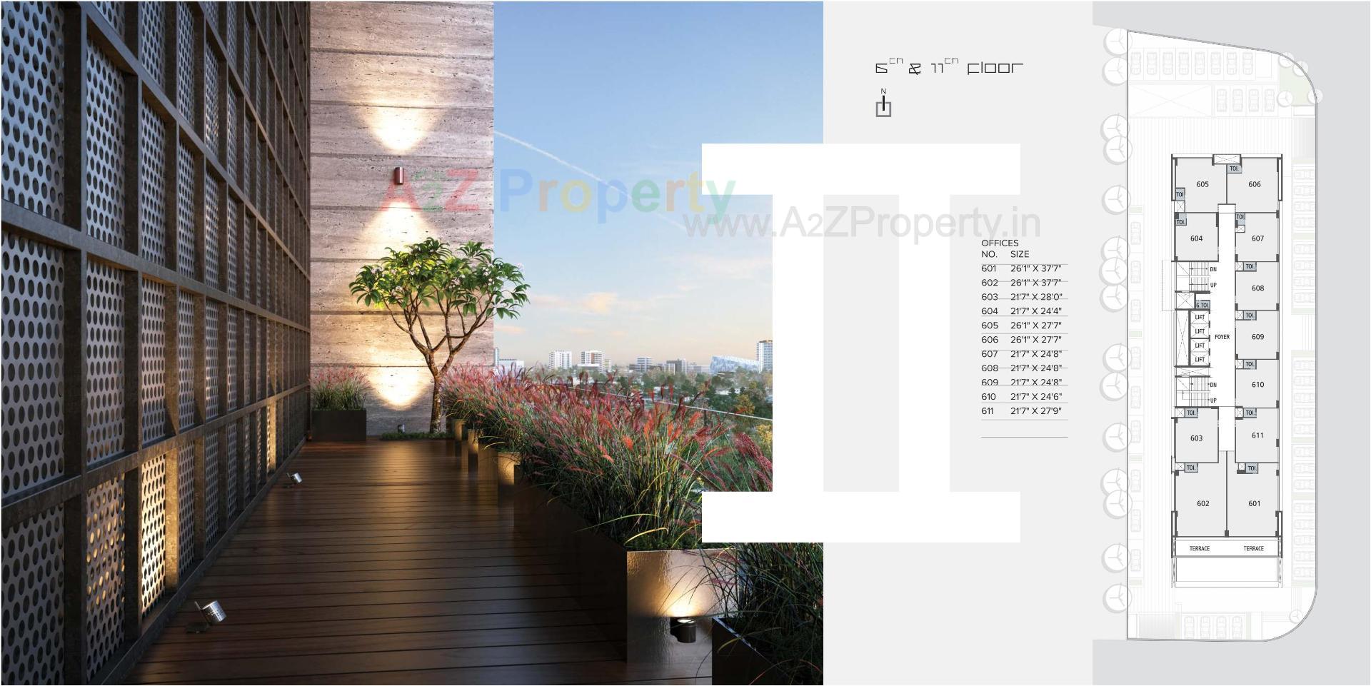 Layout of real estate project Binori Bsquare located at Ambli, Ahmedabad, Gujarat