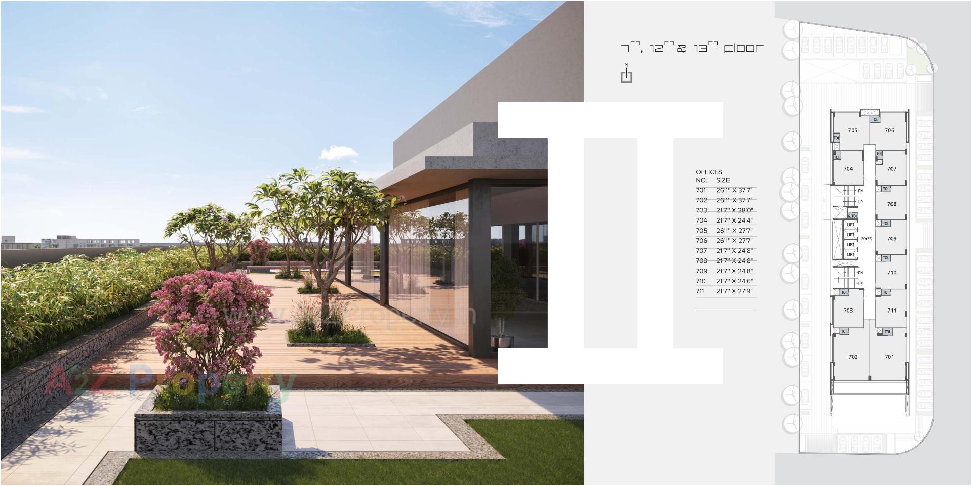 3D Elevation of real estate project Binori Bsquare located at Ambli, Ahmedabad, Gujarat