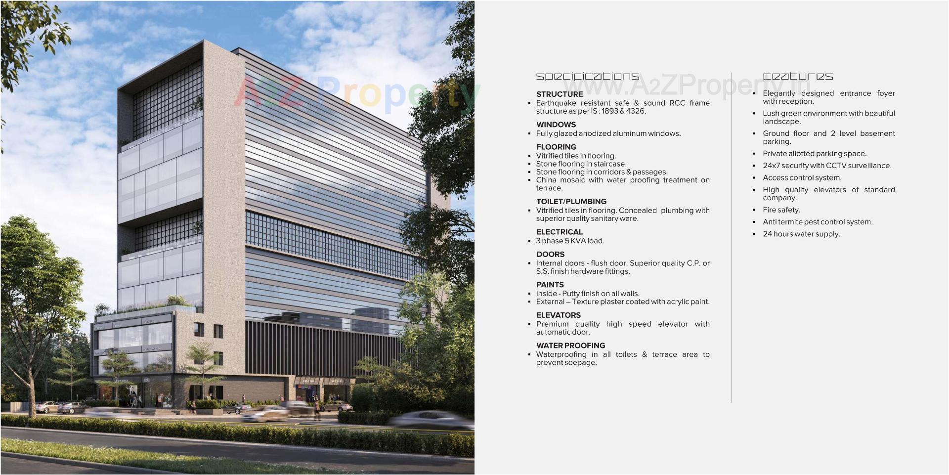 3D Elevation of real estate project Binori Bsquare located at Ambli, Ahmedabad, Gujarat