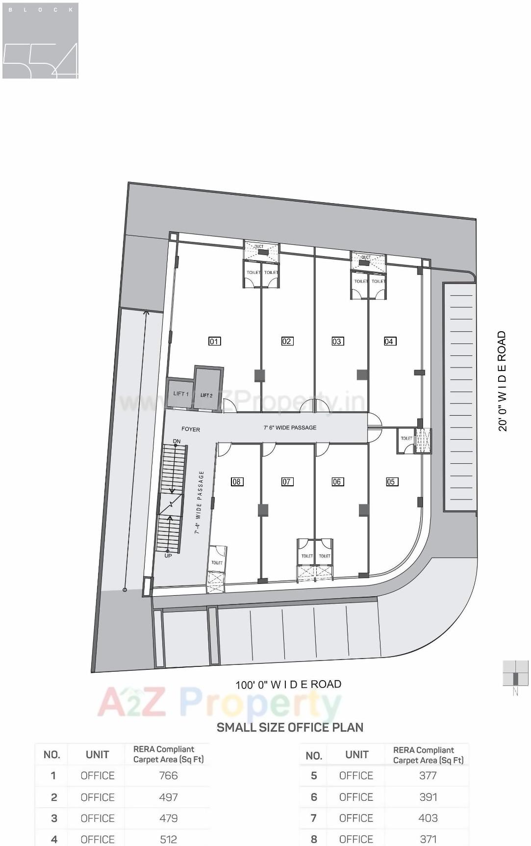Layout of real estate project Block located at Chadavad, Ahmedabad, Gujarat