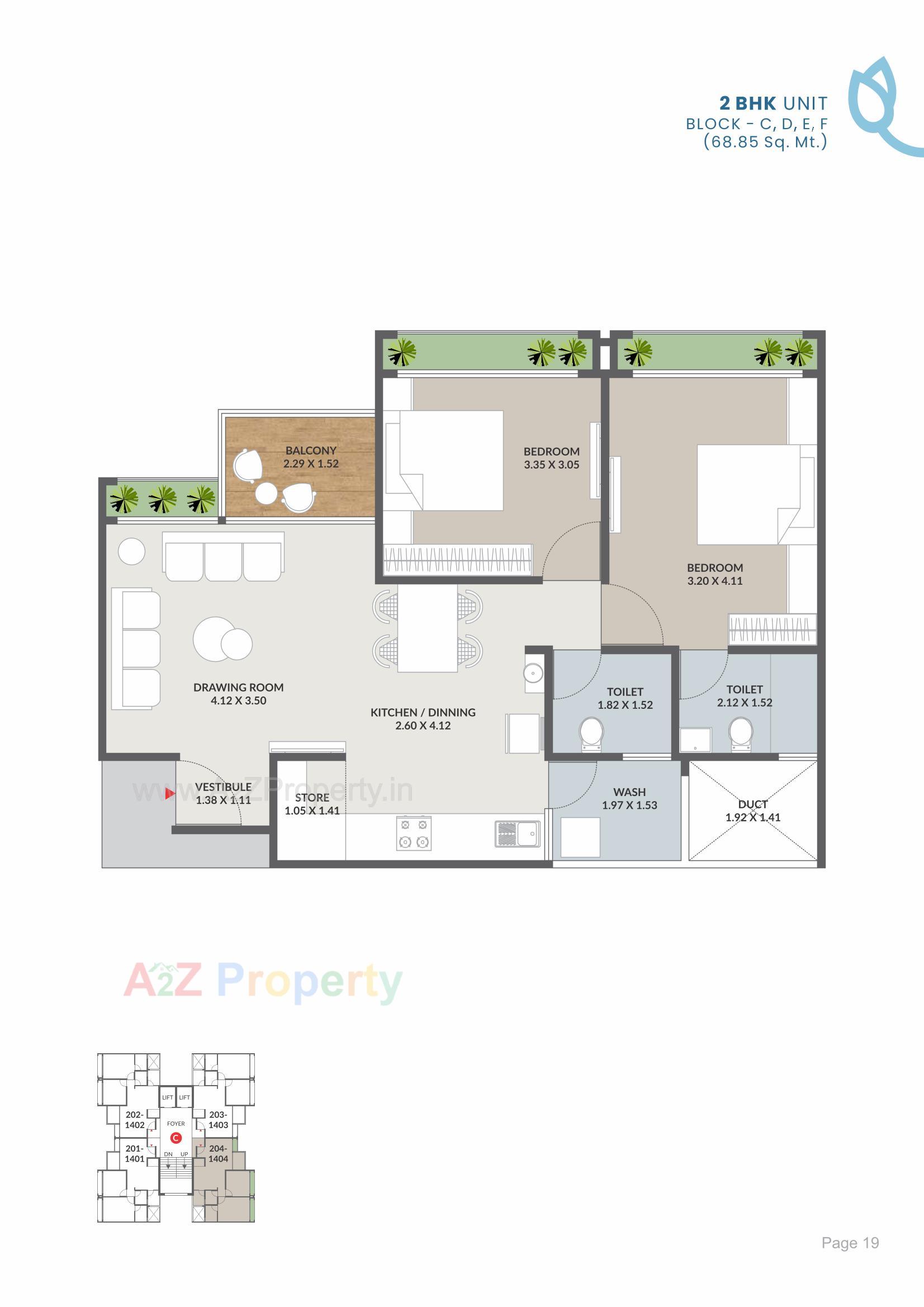 Layout of real estate project Blue Bell located at Jagatpur, Ahmedabad, Gujarat