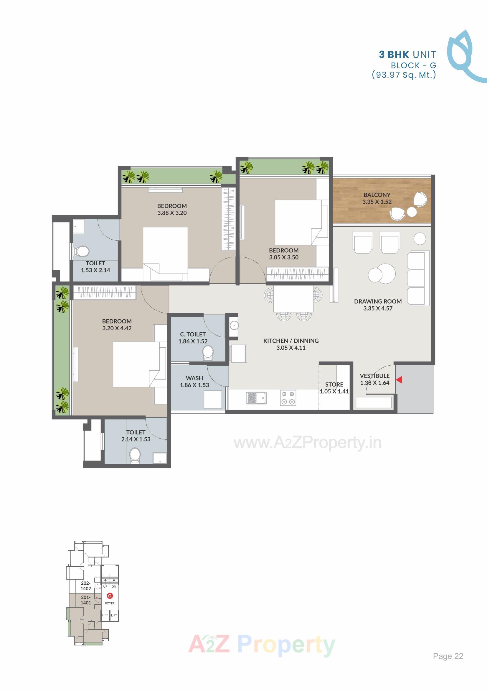 Layout of real estate project Blue Bell located at Jagatpur, Ahmedabad, Gujarat