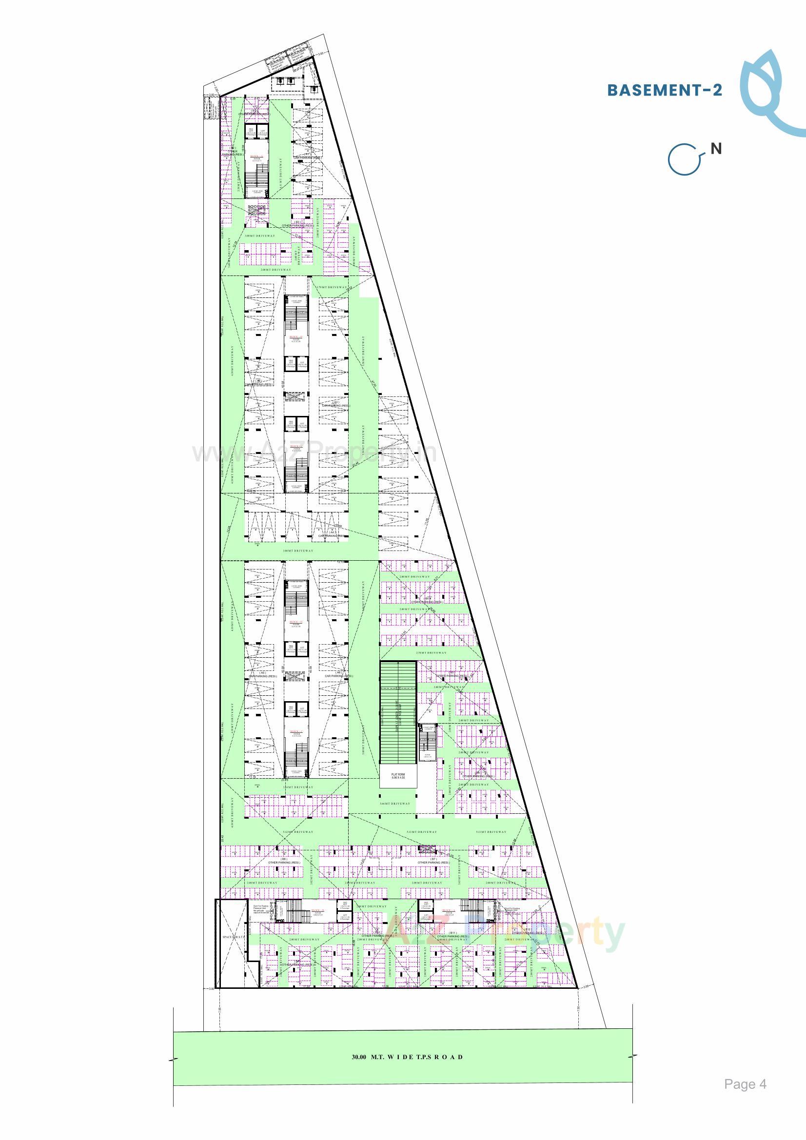 Layout of real estate project Blue Bell located at Jagatpur, Ahmedabad, Gujarat