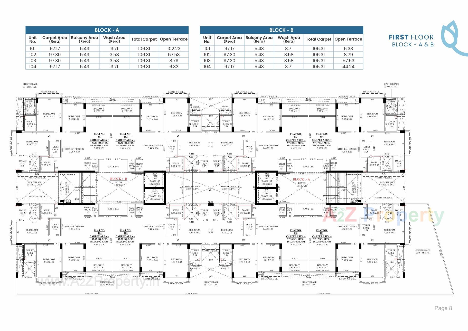 Layout of real estate project Blue Bell located at Jagatpur, Ahmedabad, Gujarat