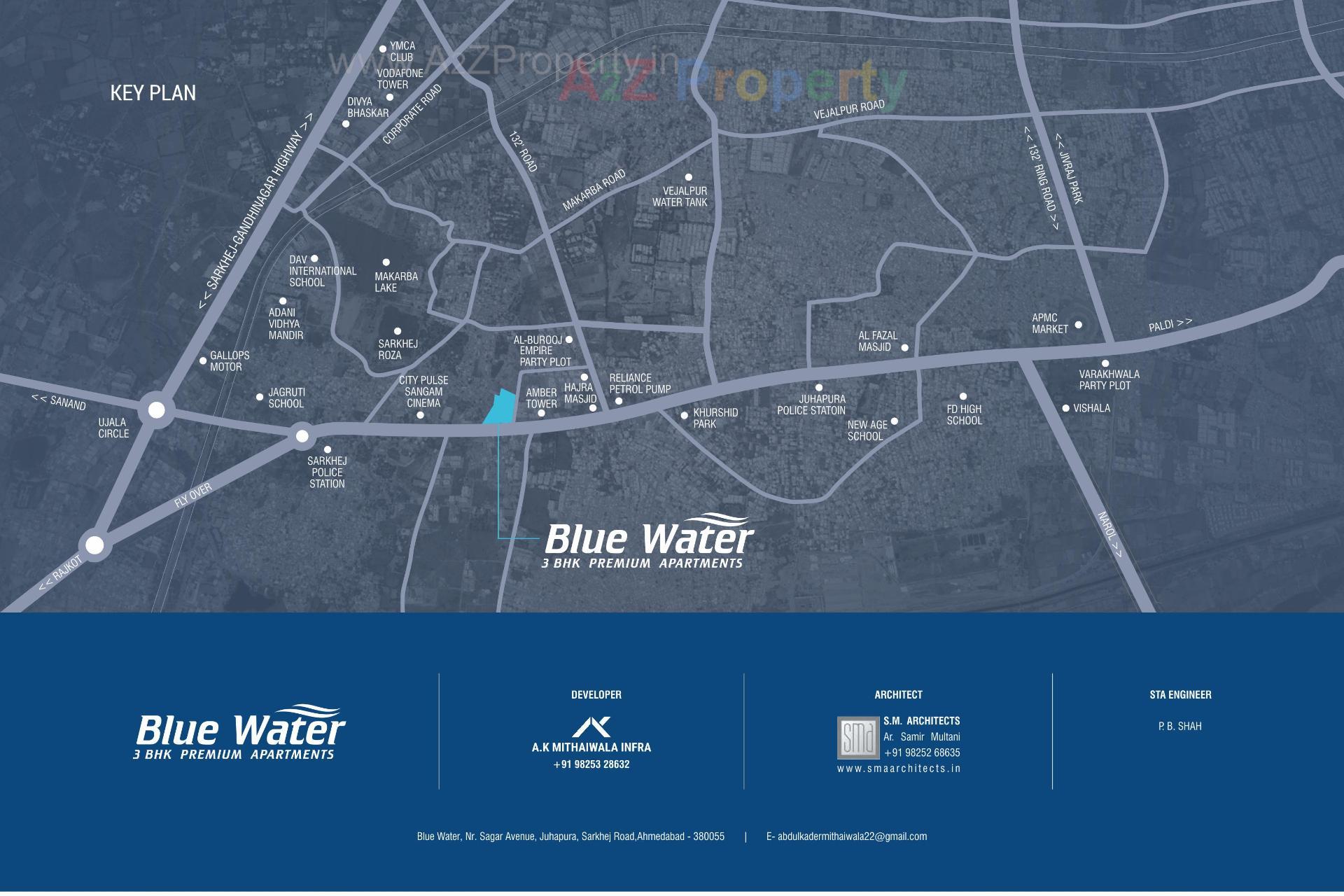  of real estate project Blue Water located at Makarba, Ahmedabad, Gujarat