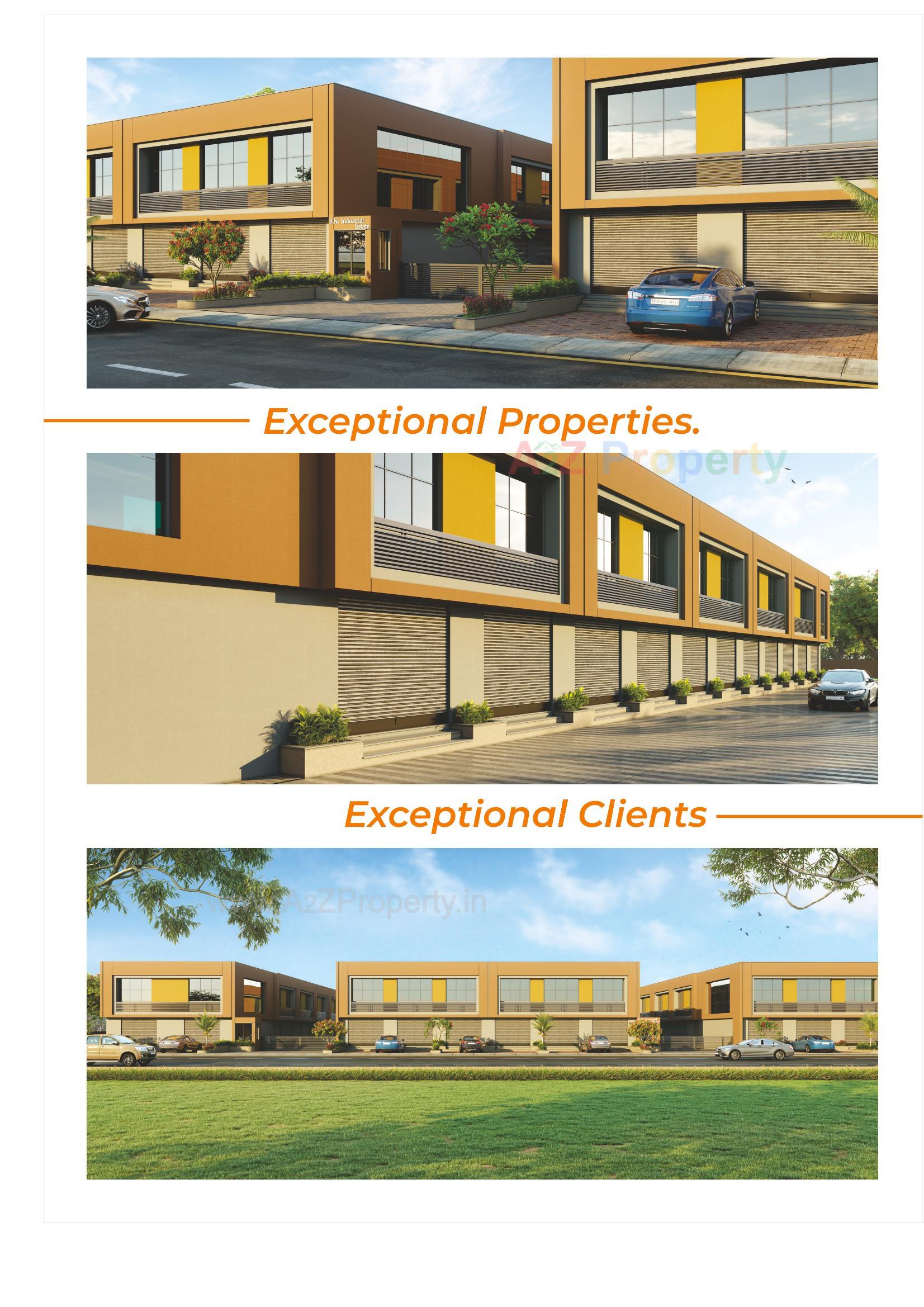 3D Elevation of real estate project Bn Industrial Estate located at Nikol, Ahmedabad, Gujarat