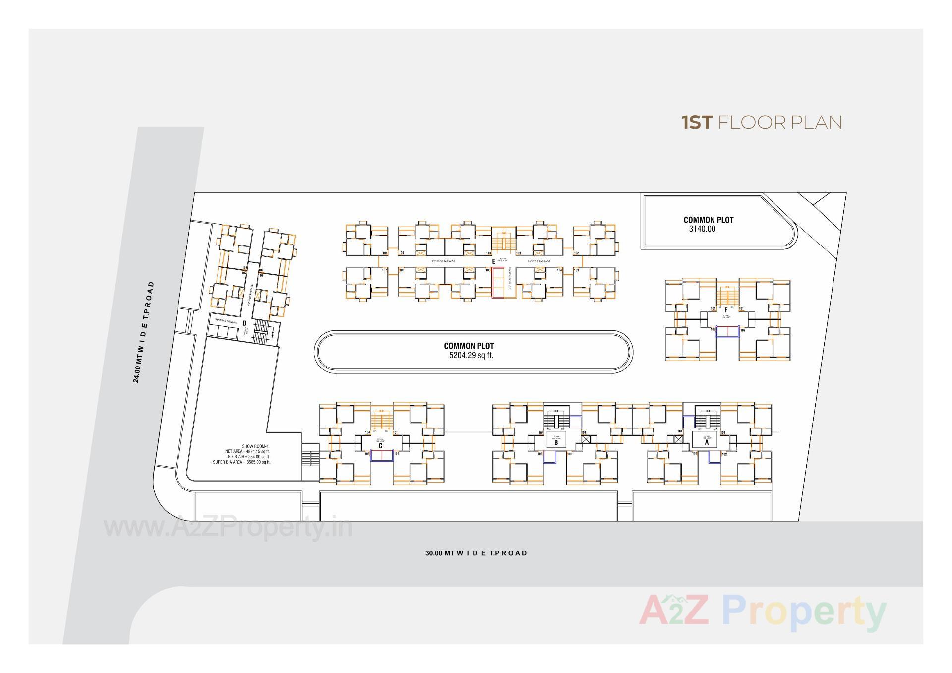 Layout of real estate project Brahmdhara Residency located at Sanand, Ahmedabad, Gujarat