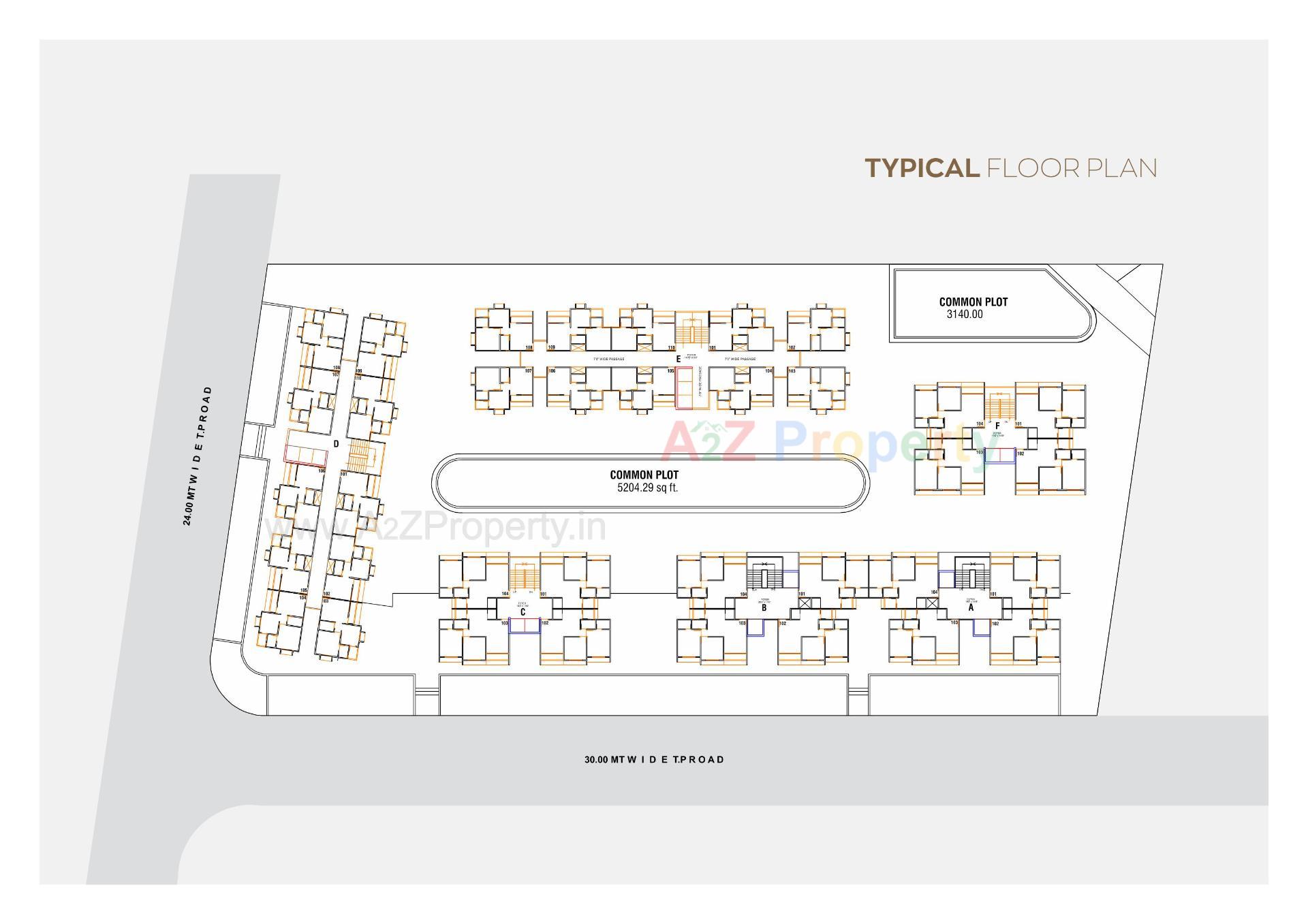 Layout of real estate project Brahmdhara Residency located at Sanand, Ahmedabad, Gujarat