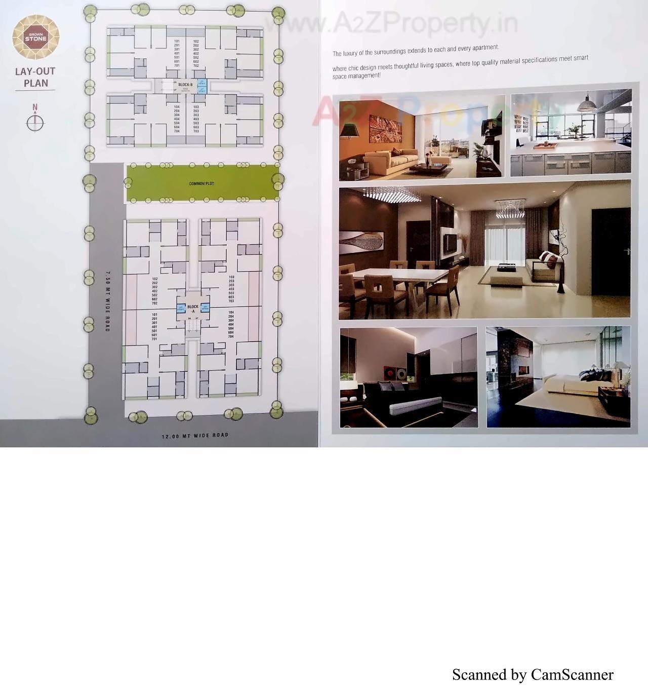 Layout of real estate project Brown Stone located at Nikol, Ahmedabad, Gujarat