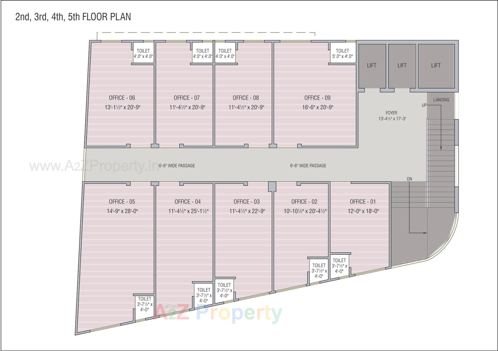 Layout of real estate project Business Square located at Khokhara, Ahmedabad, Gujarat