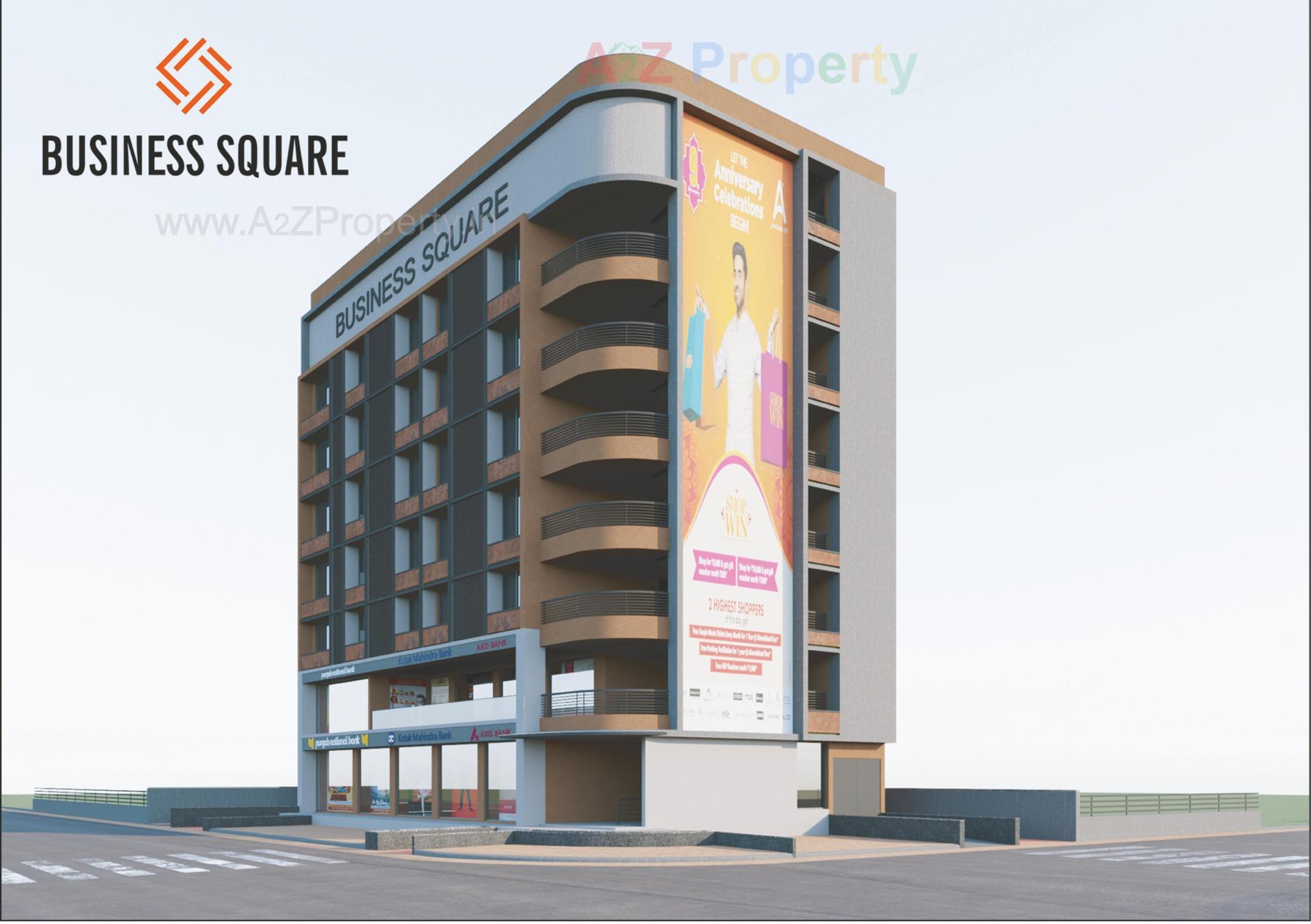 3D Elevation of real estate project Business Square located at Khokhara, Ahmedabad, Gujarat