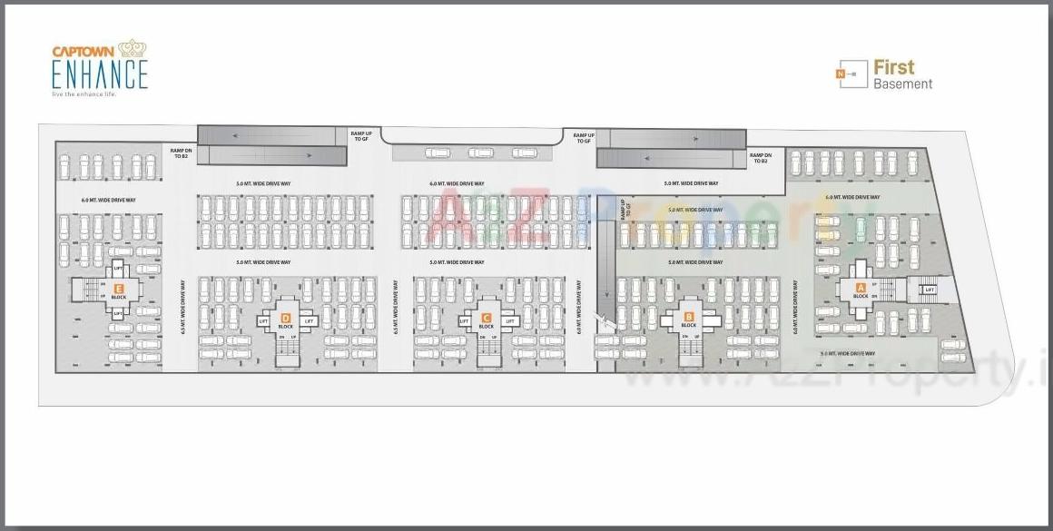 Layout of real estate project Captown Enhance located at Shilaj, Ahmedabad, Gujarat