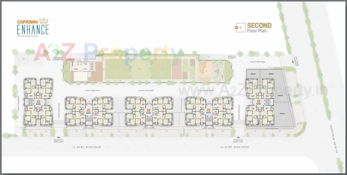 Layout of real estate project Captown Enhance located at Shilaj, Ahmedabad, Gujarat