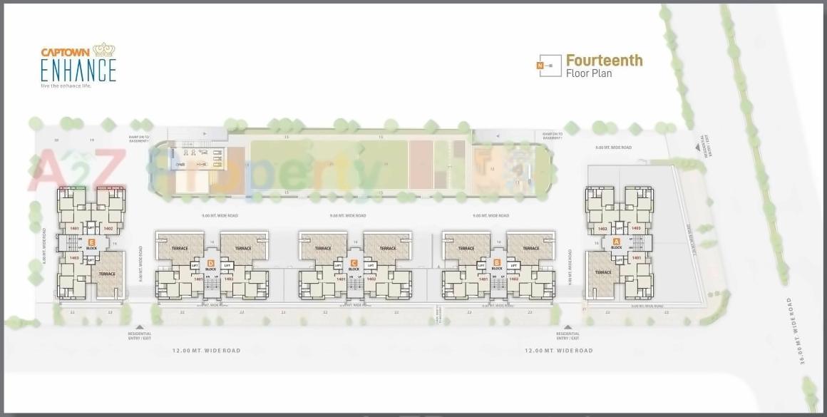 Layout of real estate project Captown Enhance located at Shilaj, Ahmedabad, Gujarat