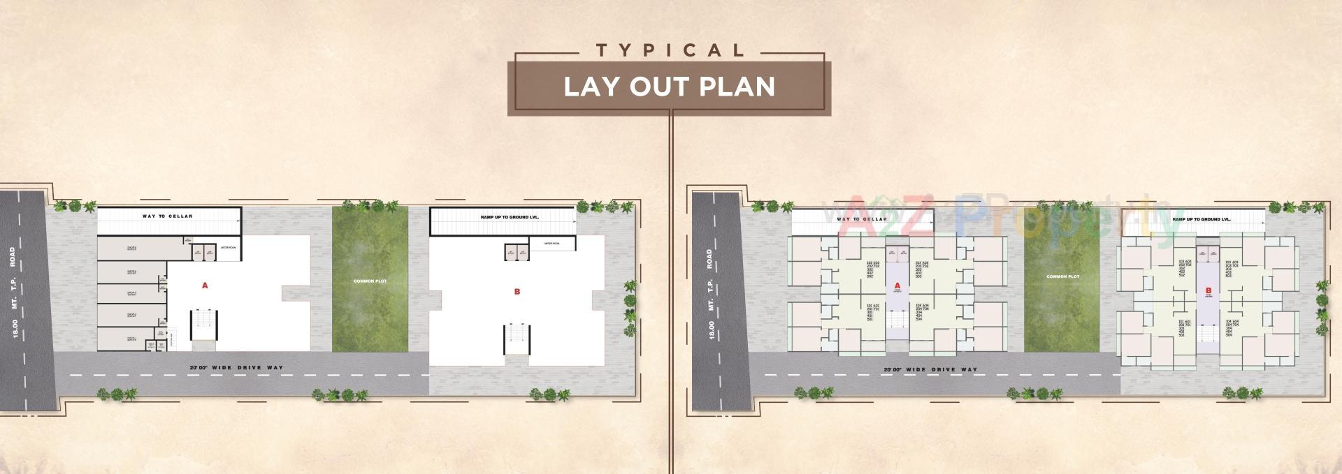 Layout of real estate project Casa Amplio located at Hanspura, Ahmedabad, Gujarat