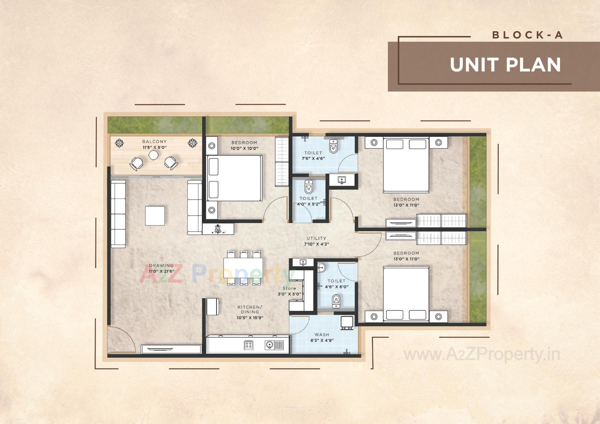 Layout of real estate project Casa Amplio located at Hanspura, Ahmedabad, Gujarat