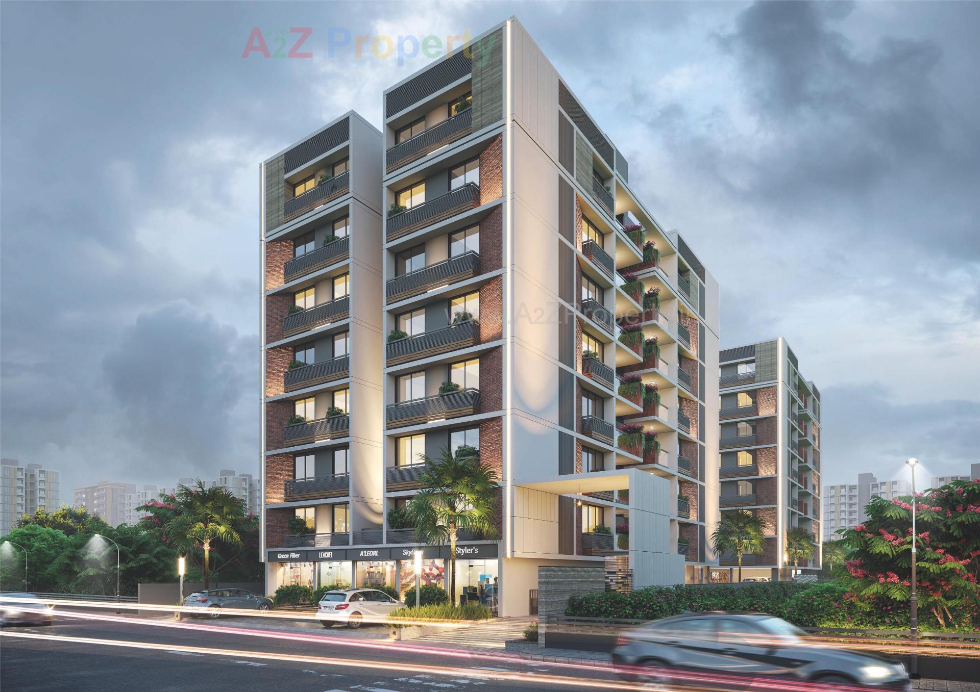 3D Elevation of real estate project Casa Amplio located at Hanspura, Ahmedabad, Gujarat