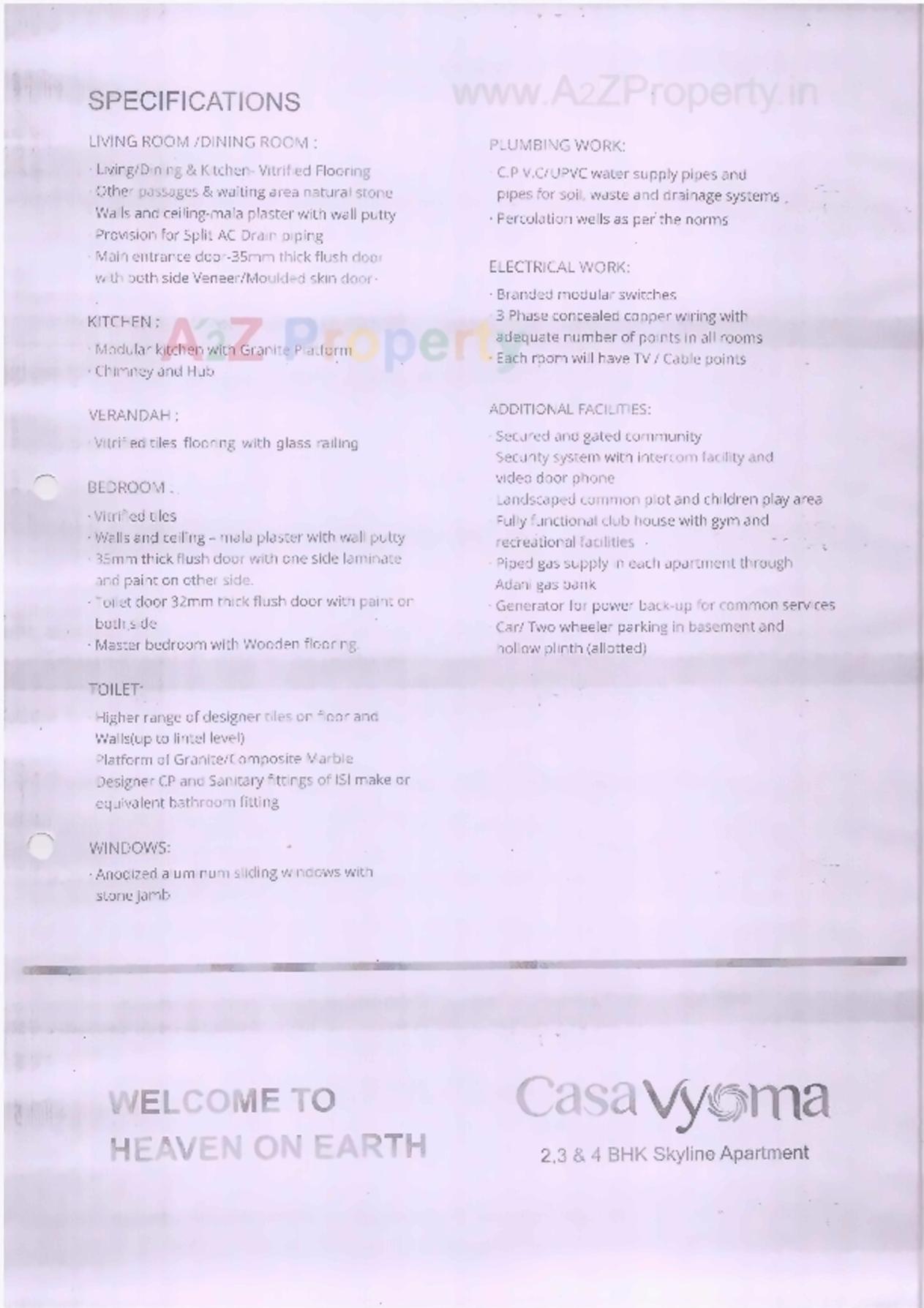  of real estate project Casa Vyoma located at City, Ahmedabad, Gujarat