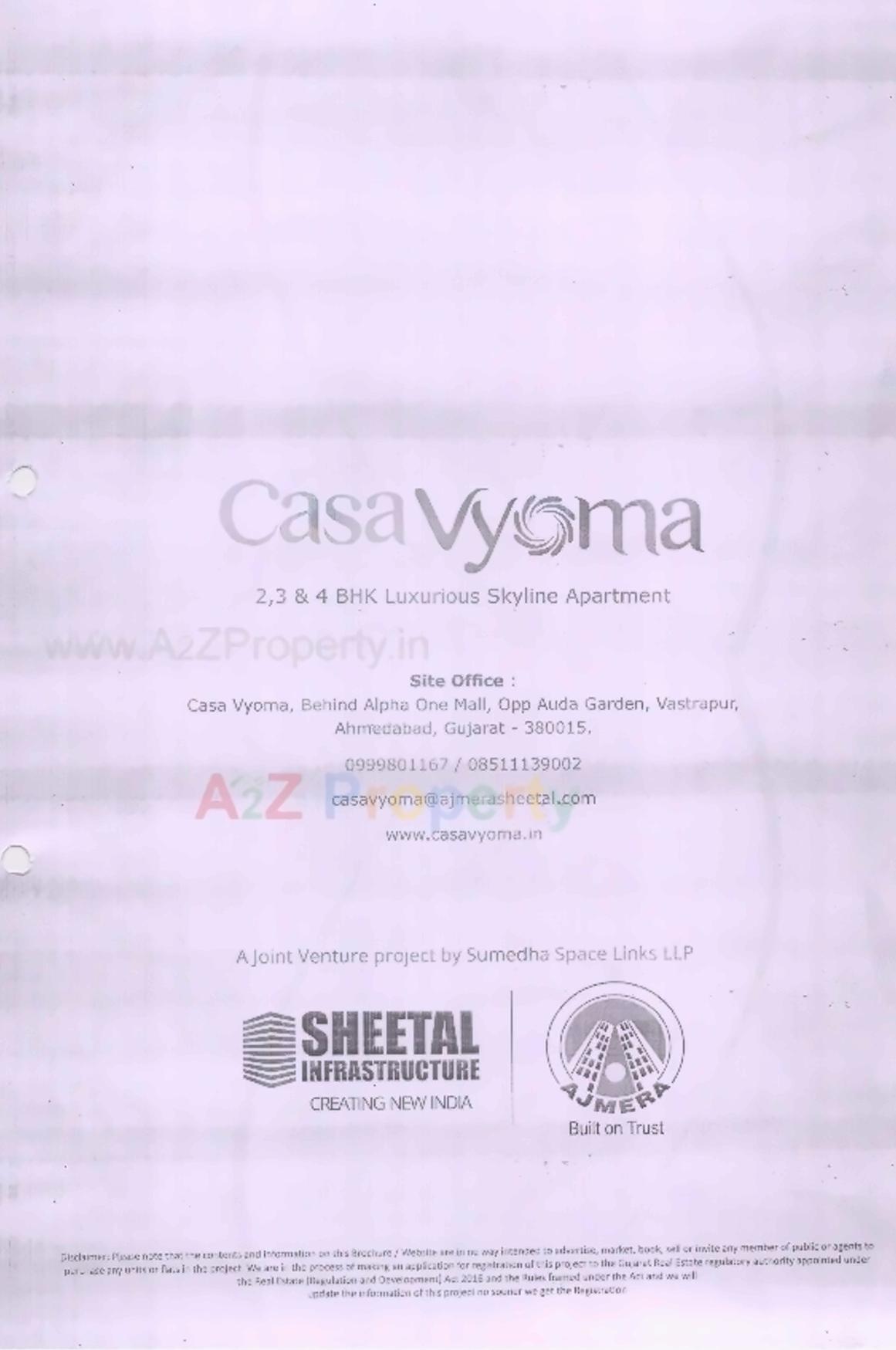  of real estate project Casa Vyoma located at City, Ahmedabad, Gujarat