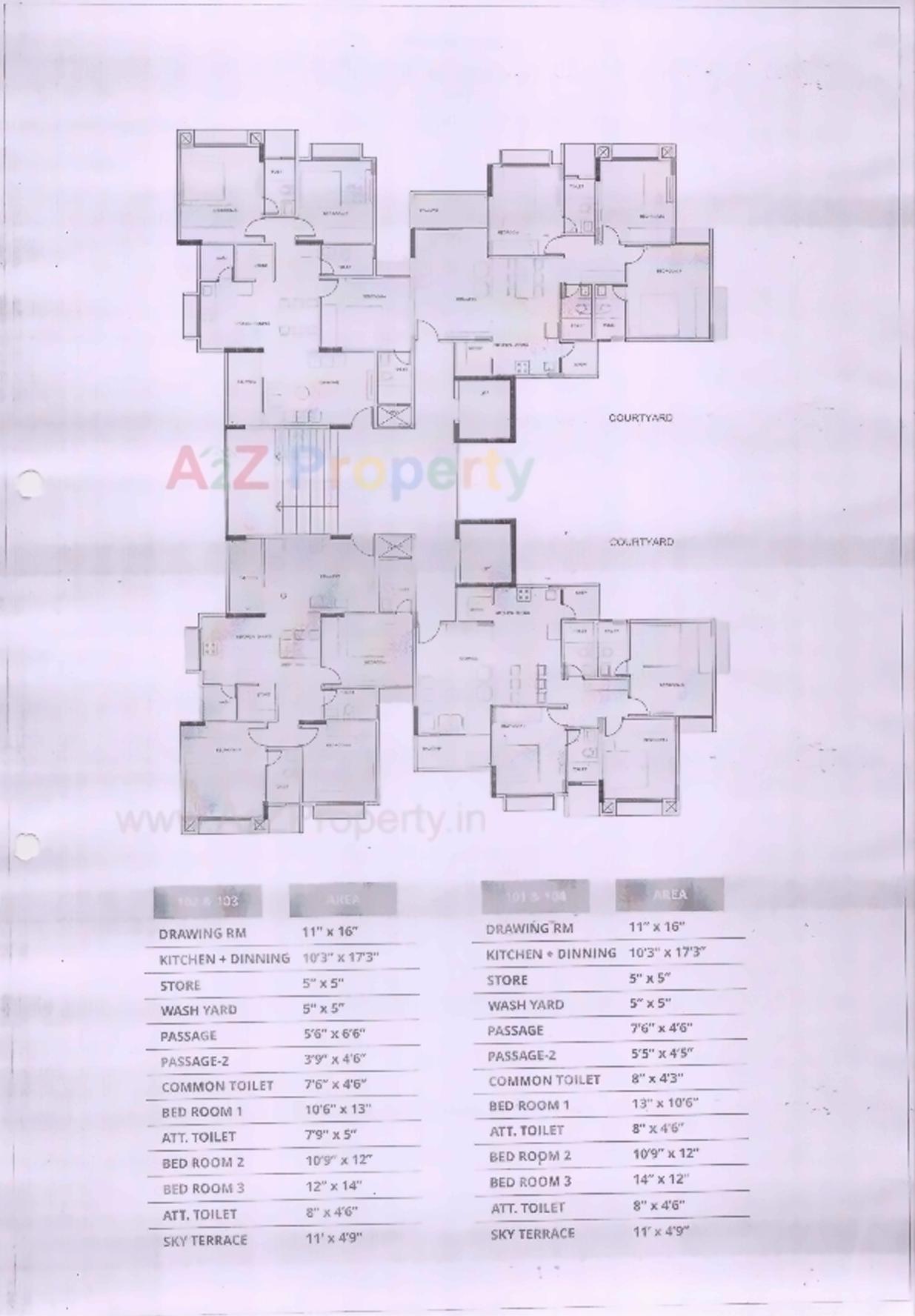Layout of real estate project Casa Vyoma located at City, Ahmedabad, Gujarat