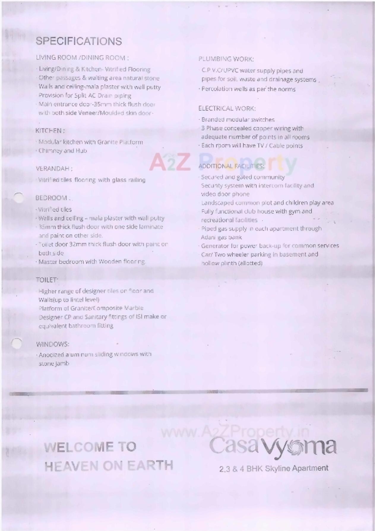  of real estate project Casa Vyoma located at City, Ahmedabad, Gujarat