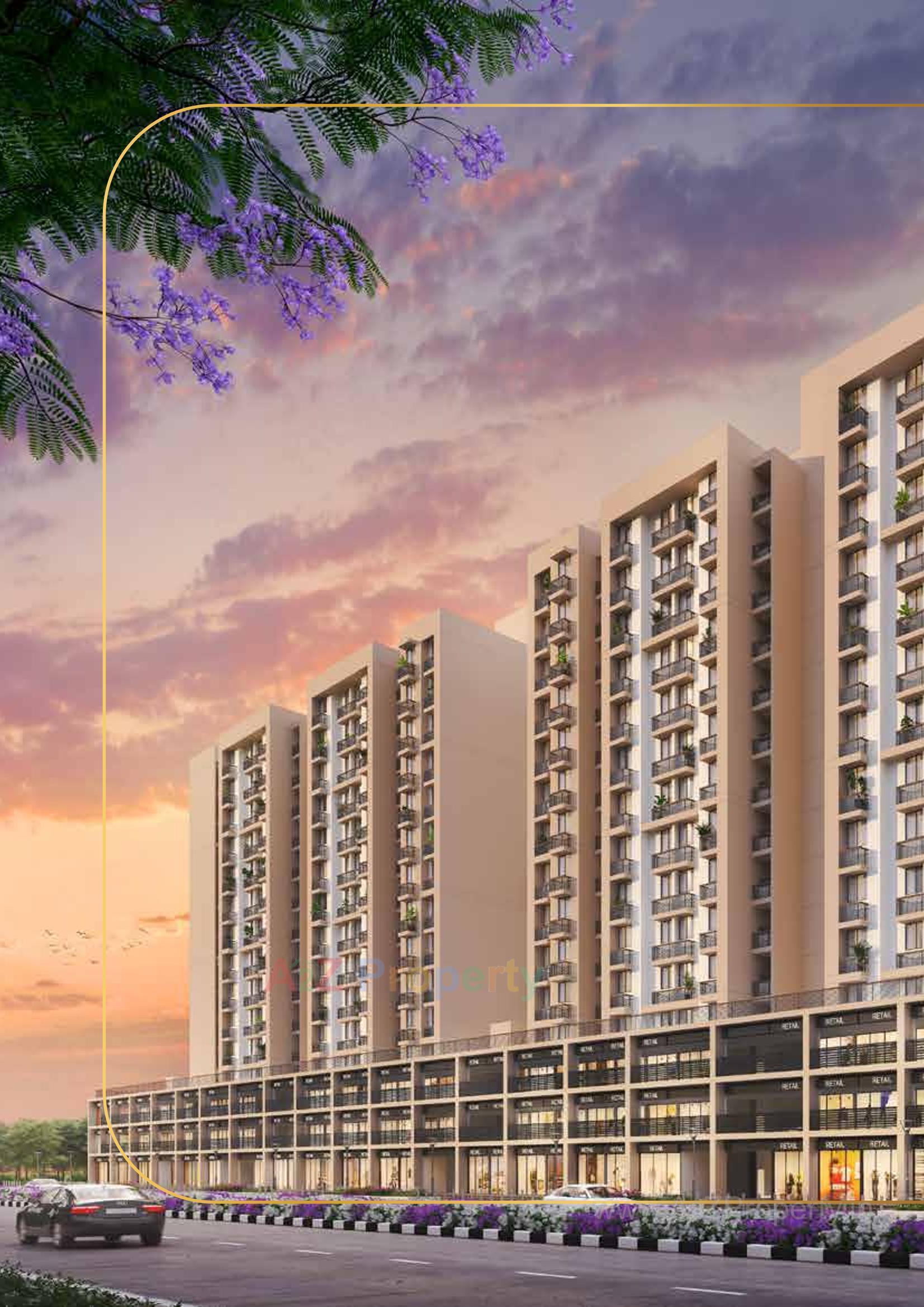 3D Elevation of real estate project Celeste located at Jagatpur-chainpur-tragad, Ahmedabad, Gujarat