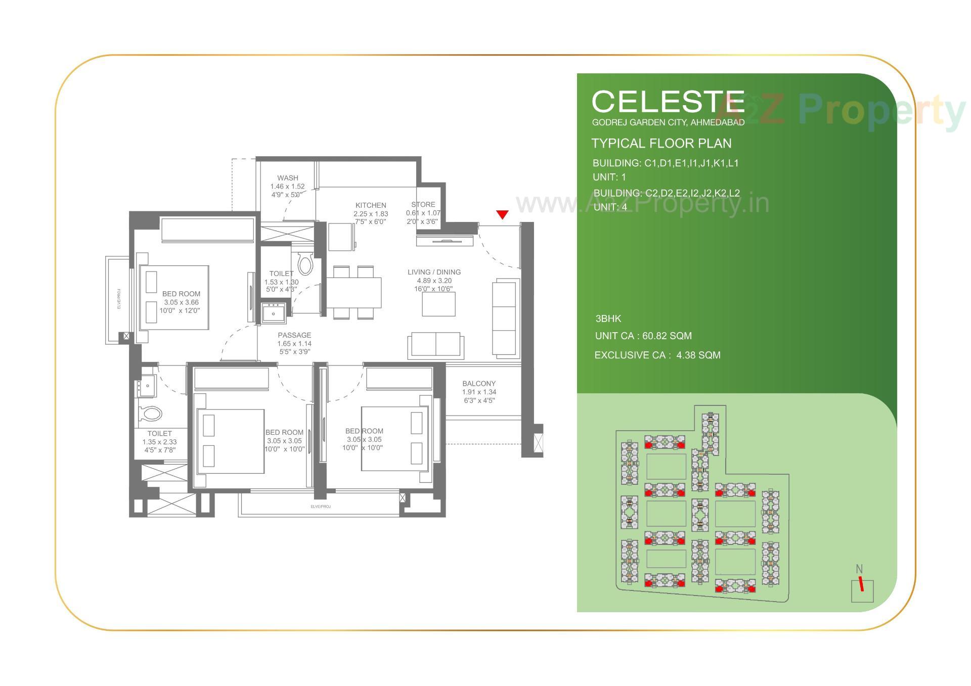 Layout of real estate project Celeste located at Jagatpur-chainpur-tragad, Ahmedabad, Gujarat