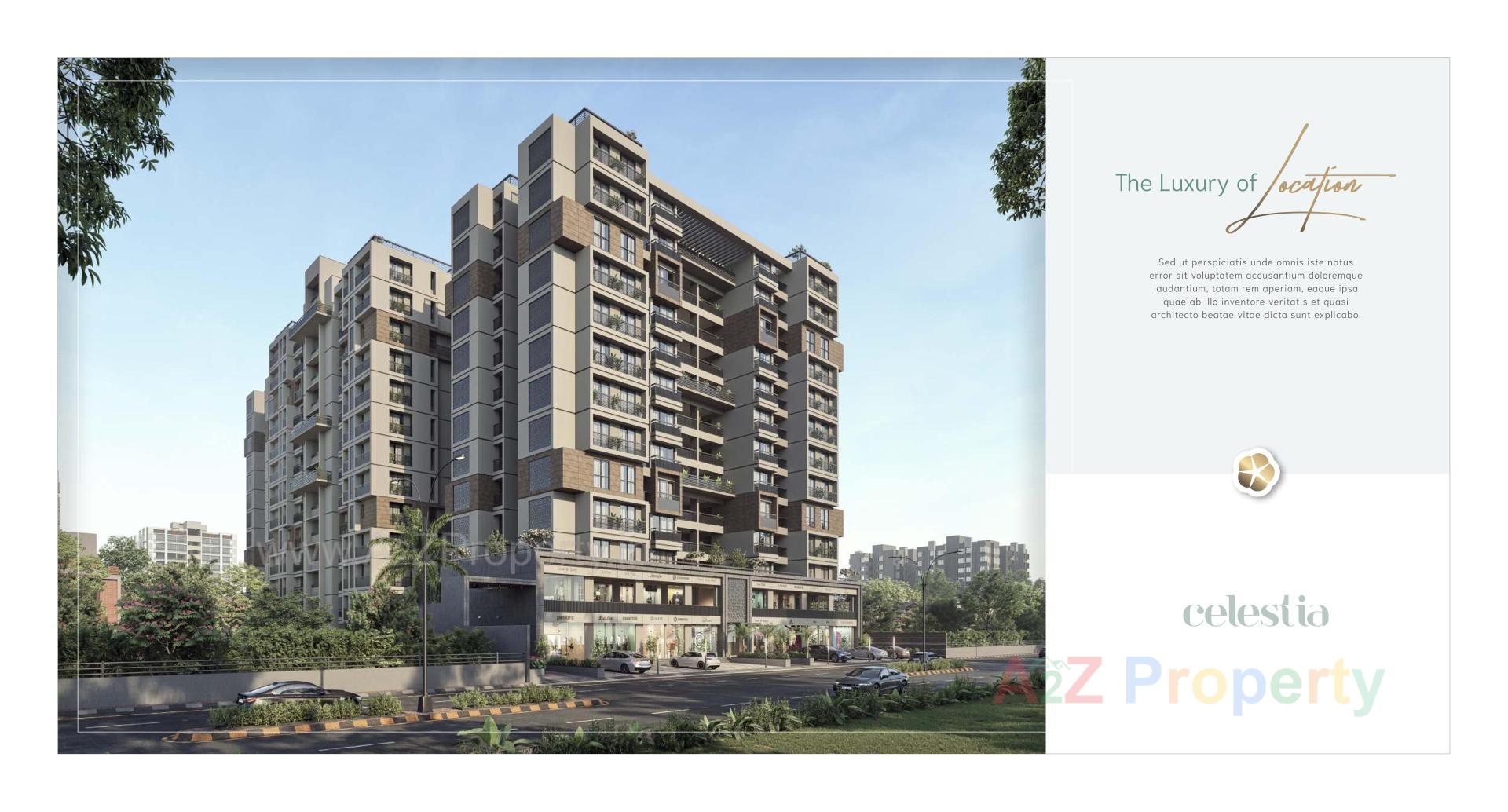 3D Elevation of real estate project Celestia located at Vadaj, Ahmedabad, Gujarat