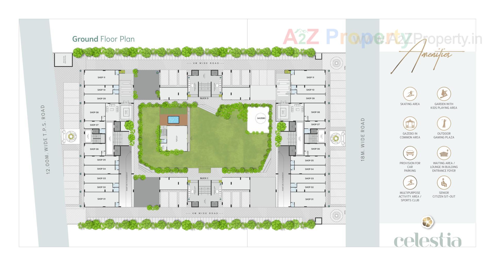 Layout of real estate project Celestia located at Vadaj, Ahmedabad, Gujarat